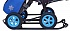 Санки-коляска Snow Galaxy City-1-1, дизайн - 2 Медведя на облаке на синем фоне, на больших надувных колёсах с сумкой и варежками  - миниатюра №7